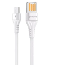 Кабель Proove USB Cable to microUSB Double Way Silicone 2.4A 1m White (CCDS20001302): Тип USB Cable - microUSB