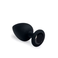 Анальний корок CRYSTAL Black Silicone, Black Diamond, L: Для кого унісекс