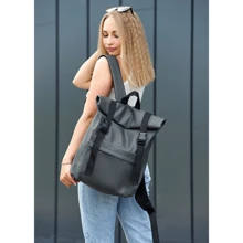 Женский рюкзак Sambag RollTop Milton серый (24211009): Пол Женский