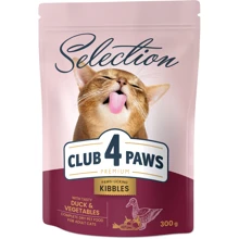 Сухой корм Club 4 Paws Selection Premium for Adult cats Cелекшн для взрослых кошек c уткой и овощами 0.3 кг (4820215365451): Тип Сухой корм