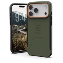 Чехол для iPhone Urban Armor Gear UAG Civilian Magsafe Olive/Orange (114546117297) for iPhone 17 Pro Max: Цвет зеленый