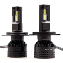 Комплект светодиодных ламп Infolight S2 H4 60W: Головной свет Дальний свет, Ближний свет