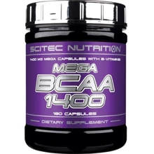 Аминокислота для спорта Scitec Nutrition Mega BCAA 1400 180 caps: Вкус Без вкуса