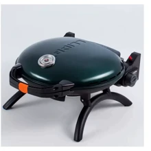 Портативный переносной газовый гриль O-GRILL 600T, зеленый: Размер 56.7х21.5х57.8 см