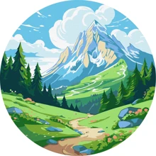 Картина за номерами Ідейка Зелена долина ©art_selena_ua ø26 см (KHO-R1041): Виробник Идейка