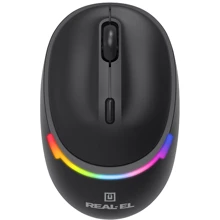 Мышь REAL-EL RM-440 W Black (EL123200045): Интерфейс подключения Bluetooth, Wireless