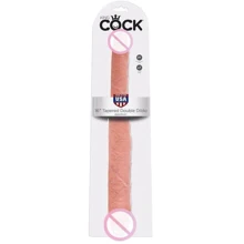 Двойной фаллоимитатор King Cock 16" Tapered Double Dildo, 40.6x4.3 см, телесный: Назначение Для двойного проникновения