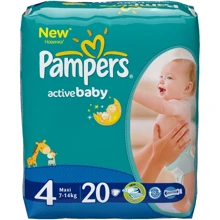 PAMPERS Active Baby-Dry Maxi (7-14 кг) СтандартУпак 20: undefined undefined