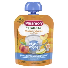 Пюре Plasmon Nutrimune Pouch Peach And Apple персик яблоко с йогуртом 85 г (1136144): Вид Фруктово-йогуртовое