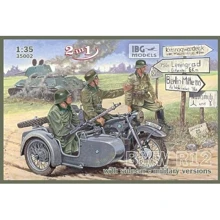 Модель IBG Models Мотоцикл BMW R12 с коляской (военная версия) (IBG35002): Производитель IBG Models