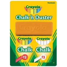 Набір крейди Crayola зі щіткою для стирання 24 шт (256418.012): Виробник Crayola