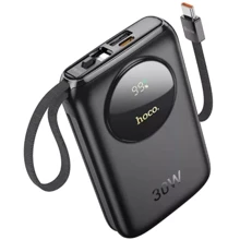 Внешний аккумулятор Hoco Power Bank 10000mAh Q19 Lucky with Cable 30W Black: Количество USB 2