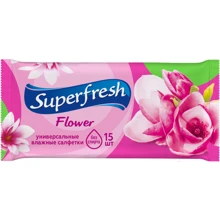 Влажные салфетки Superfresh Flower 15 шт: Классификация Масс-маркет
