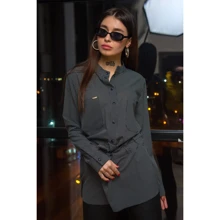 Туника FLFashion Карла УТК 2927 44 черно-белая с длинным рукавом: Сезон Демисезон
