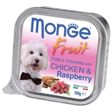 Паштет для собак Monge Dog Fruit з куркою та малиною 0.1 кг (70013215): Тип Влажный корм