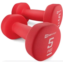 Гантель Hop-Sport HS-V050DR 2x5 кг красный (5902308226494): Вес гантели, кг 5