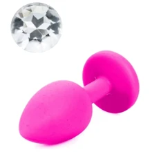 Силиконовая анальная пробка с кристаллом Silicon Pink 01 ( размер S ), SKN-SIL-PINK 01: Для кого Унисекс