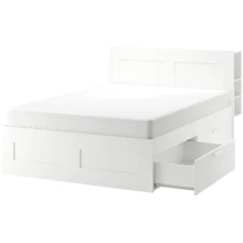 Каркас кровати с контейнером ІКЕА BRIMNES 140х200 см (590.991.36): undefined undefined