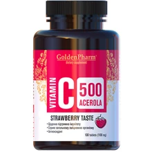 Голден-Фарм Vitamin C Acerola Витамин С Ацерола со вкусом клубники 500 мг 100 капсул: Тип Витамин C