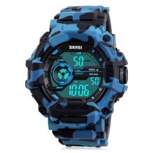 Наручний годинник Skmei 1233 Blue Camo: Стиль спортивний