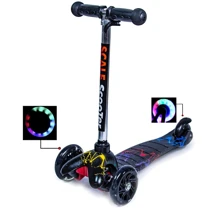 Самокат SCOOTER MINI PRINT ЧЕРНАЯ МОЛНИЯ: Количество колес 3