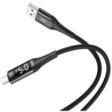 Кабель XO USB Cable to USB-C Digital Display 2.4A 1m Black (NB162): Тип USB Cable - USB-C