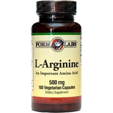 Аминокислота для спорта Form Labs L-Arginine 500 mg 100 caps: Вкус Без вкуса