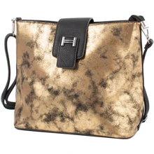 Сумка жіноча Valiria Fashion золотиста (ODA6037-black-gold): Стать Женский