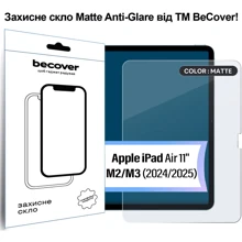 Аксессуар для iPad BeCover Tempered Glass Matte Anti-Glare for iPad Air 11 (2024 / 2025) (713705): Цвет прозрачный