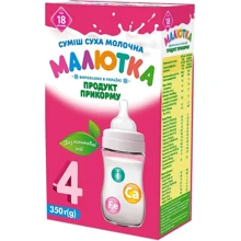Суміш молочна суха Малютка 4 від 18 міс. 350 г (4820199501456): Тип Смеси молочные