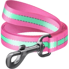 Поводок WAUDOG Nylon, светящийся 15 мм 122 см розовый (45667): Тип Поводок