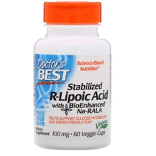 Doctor's Best Best Stabilized R-Lipoic Acid 100 mg 60 Caps (DRB-00123): Вид неферментний