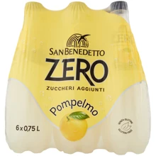 Упаковка сокосодержащего газированного напитка San Benedetto Zero Grapefrut без сахара 6х0.75 л (8001620012444_6): Объем, л 4.5