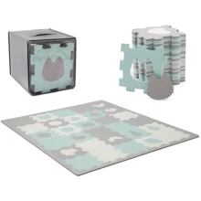 Килимок-пазл Kinderkraft Luno Shapes Mint, 30 елементів (KPLUSH00MIN0000): Виробник KinderKraft