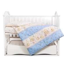 Сменная постель 3 эл. Twins Comfort 3051-C-017, Мишки со звездочкой, голубая: Тип постельный комплект