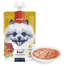 Жидкий корм Wanpy Beef Carrot & Pea для собак с говядиной и морковью 90 г (58120): Тип Влажный корм
