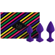 Набор силиконовых анальных пробок FeelzToys - Bibi Butt Plug Set 3 pcs Purple: Для кого Унисекс