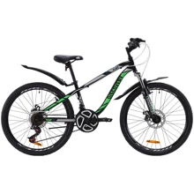 Велосипед ST 24" Discovery FLINT AM DD с крылом Pl 2020 (черно-зеленый ) (OPS-DIS-24-159): Диаметр колес, дюймов 24"