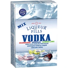 Конфеты "Liqueur Fills Vodka Mix" с тремя вкусами водки Fazer, 150г (EDH6411401072758): Вес, г 150