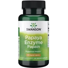 Swanson Papaya Enzyme Papain Фермент Папайи Папаин 100 мг 90 веганских капсул: Тип Пищеварительные ферменты