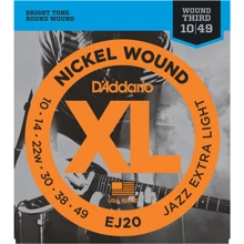 Струна для гитар Струны D`ADDARIO EJ20 XL JAZZ EXTRA LIGHT 10-49: Тип Комплект струн