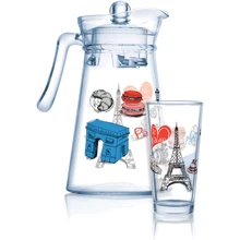 Набор для напитков Luminarc Neo Love Paris Floreno 7 пр. (P9813): Тип Набор с графином