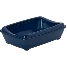 Туалет Moderna Arist-o-tray для кошек, с бортиком, 50х38х14 см черничный (C192331): Вид Открытый