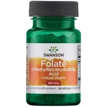 Swanson Folate 800 mcg Фолат 30 веганських капсул: Форма випуску капсули