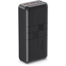 Зовнішній акумулятор XO Power Bank 30000mAh PR189 Fast Charge Light Display 22.5W Black: Ємність батареї, мАг 30000