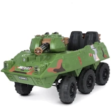 Детский электромобиль танк Bambi Racer 140W, зеленый (M 4862BR-5): Вид танк