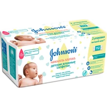 Johnson’s Baby Влажные салфетки “Нежность хлопка”, 112 шт.: Тип Влажные салфетки