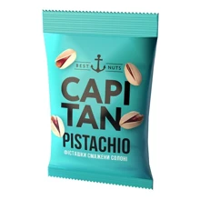 Фисташки Capitan соленые жареные 70 г (4820240032021): Вес нетто 70 г
