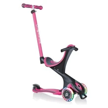 Самокат GLOBBER серии GO UP COMFORT LIGHTS 5в1 розовый, колеса с подсветкой, 20/50кг (459-110-2): Количество колес 3