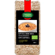 Крупа овсяная недробленая органическая, Organic Country, 400 г (WT3169): Вес нетто 400 г